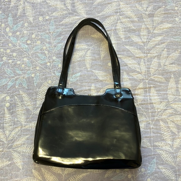 Vintage Simpsons Sears Patent Leather Handbag - Picture 1 of 10